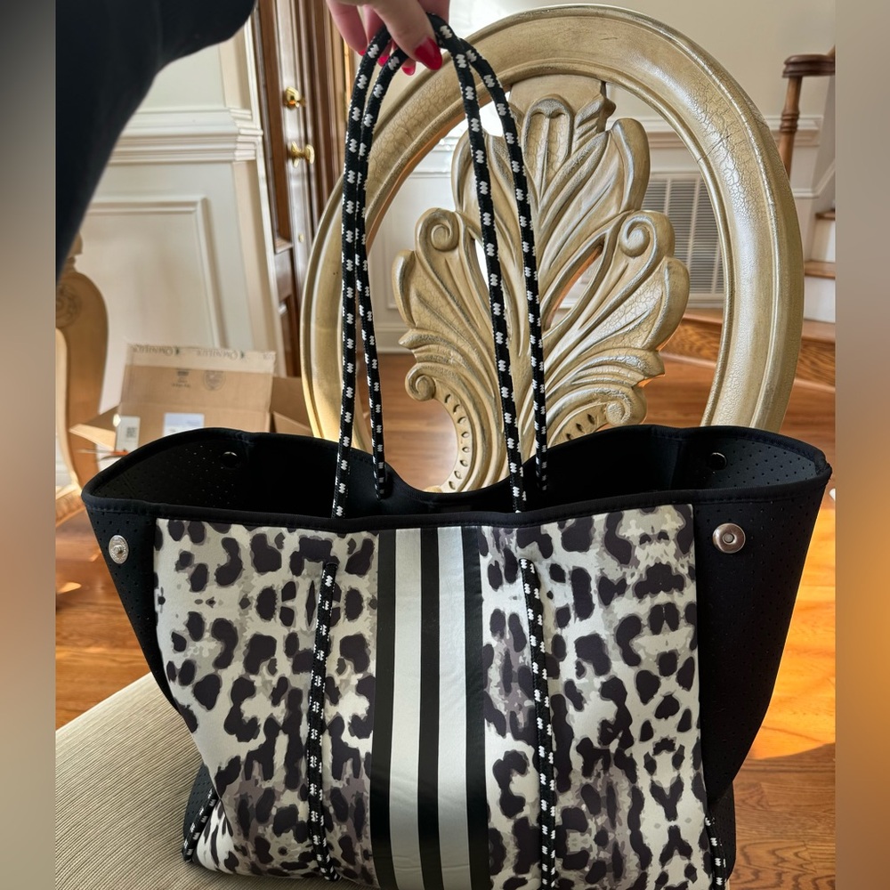 Stylish Black and White Tote Bag